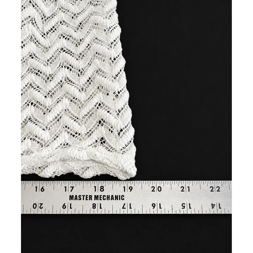 Madden NYC Lace Dress Women Small White Excellent Chevron Halter Wrap Skirt